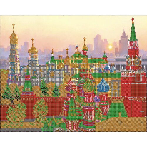 Алмазная мозаика картина Стены кремля 43,5*55см