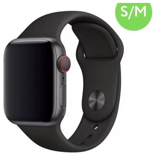 Ремешок SPORT для Apple Watch 42/44 мм, силикон (черный)