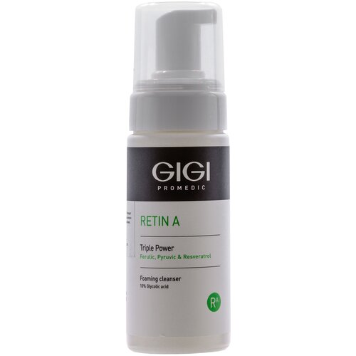 Gigi очищающий мусс Retin A Triple Power Foaming Cleanser, 120 мл, 120 г gigi лосьон концентрат ночной мультикислотный triple power 120 мл gigi retin a