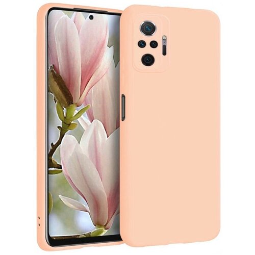 Накладка силиконовая Silicone Cover для Xiaomi Redmi Note 10 Pro пудровая cloth fabric case for xiaomi redmi note 9s 9 pro max 8t 8 7 cover soft tpu frame phone bumper for xiaomi redmi 8a 7a 6a 6 case