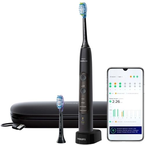 звуковая зубная щетка Philips Sonicare ExpertClean 7500 HX963116 черный 2394000₽