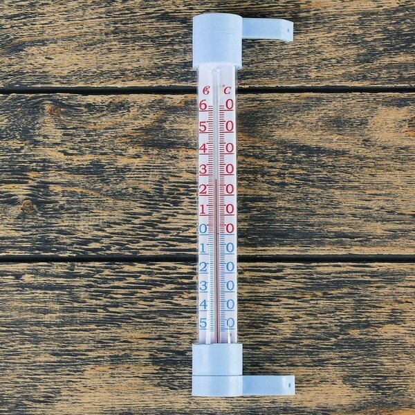 Термометр уличный, на окно, на гвоздике, от -50&#8451; до +60&#8451, 21 x 6.5 см