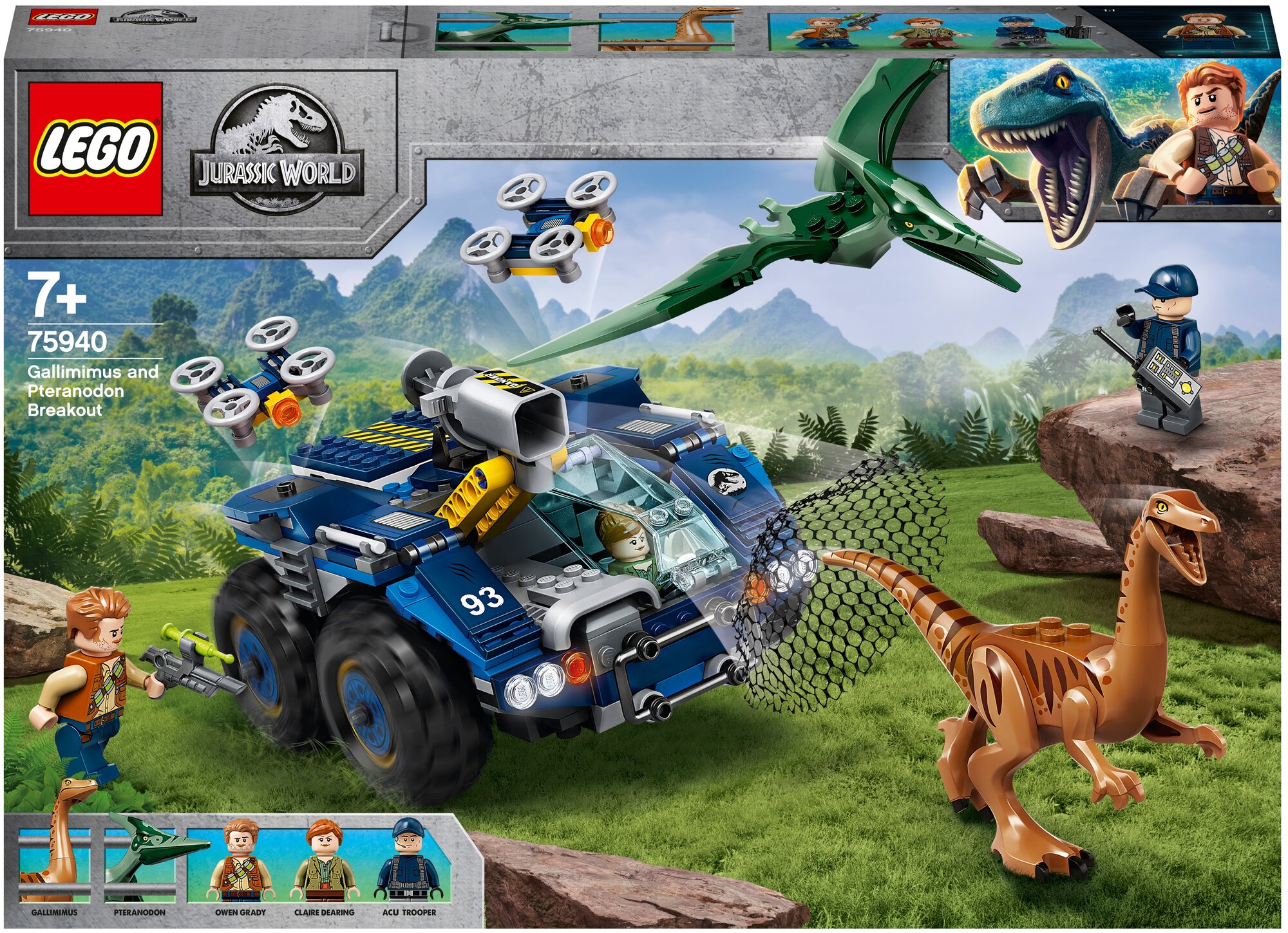 Конструктор LEGO Jurassic World Побег Галлимима и Птеранодона 391 деталь (75940) - фото №1