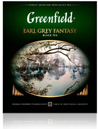 Чай Greenfield Earl Grey Fantasy черный ароматизированный, 100 пакетиков