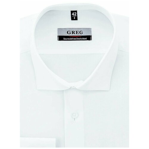 Рубашка GREG, размер 164-172/43, белый рубашка greg размер 164 172 43 синий