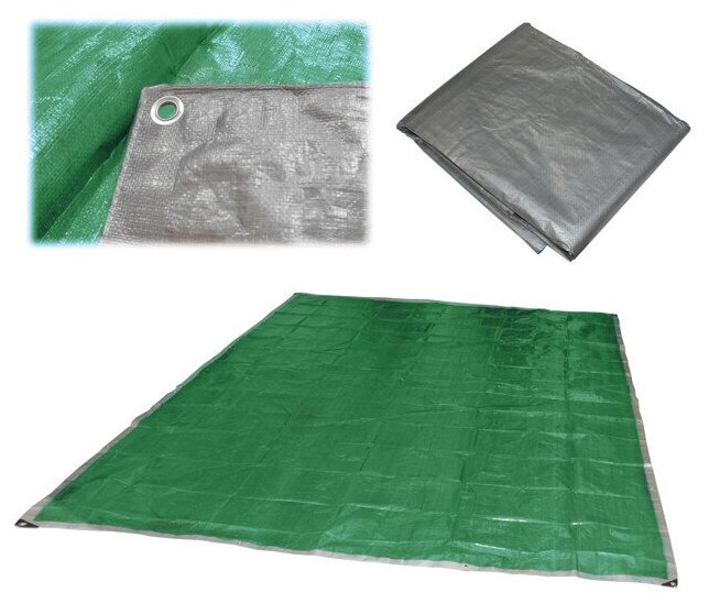 фото Тент полиэтиленовый ECOS 3х4м с люверсами 60г/м2