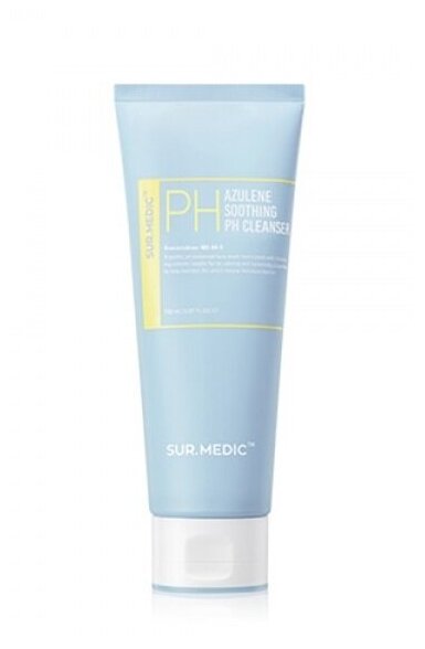 Пенка с гвайазуленом Sur. Medic+ Azulene Soothing pH Cleanser, 150 мл