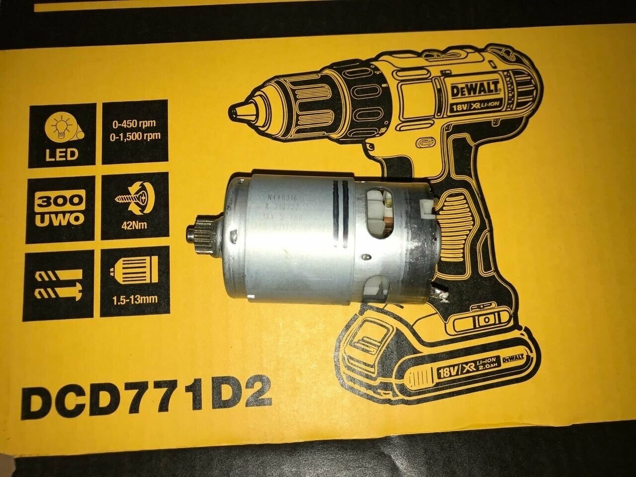 Мотор Dewalt 18V