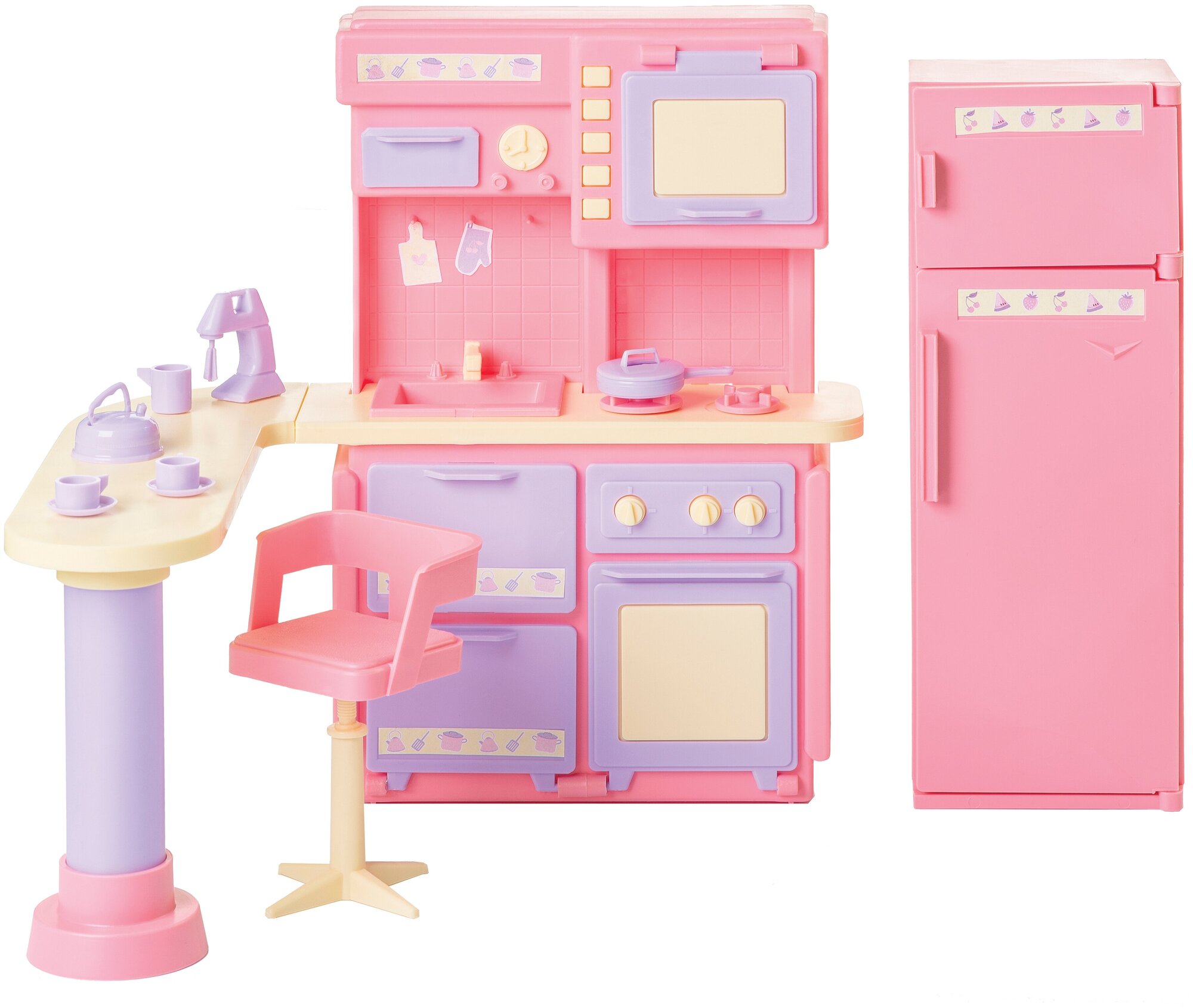 Мебель игрушечная Кухня Маленькая принцесса розовая ТМ Огонек