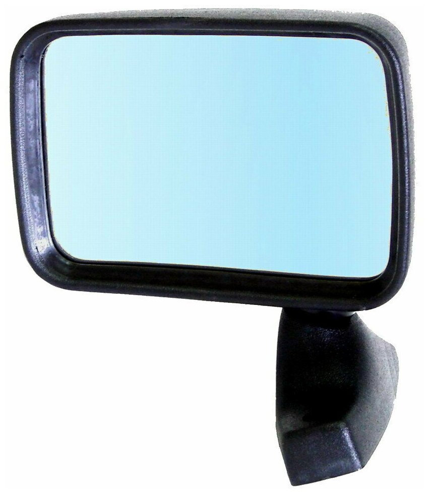 Зеркало боковое левое ВАЗ 2101, 2103, 2106 Р-1 Г с ручной регулировкой, с плоским противоослепляющим отражателем голубого тона.