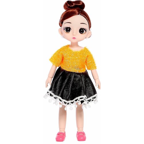 Кукла модная шарнирная Лиза в платье, Микс кукла модная шарнирная лиза в платье микс 7145643