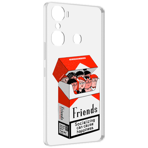 Чехол MyPads друзья для Infinix Hot 12 Pro задняя-панель-накладка-бампер