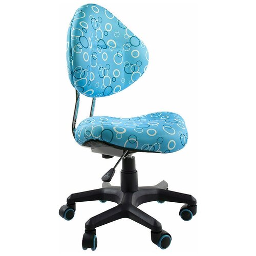 Компьютерное кресло MEALUX Aladdin детское, обивка: текстиль, цвет: голубой с кольцами