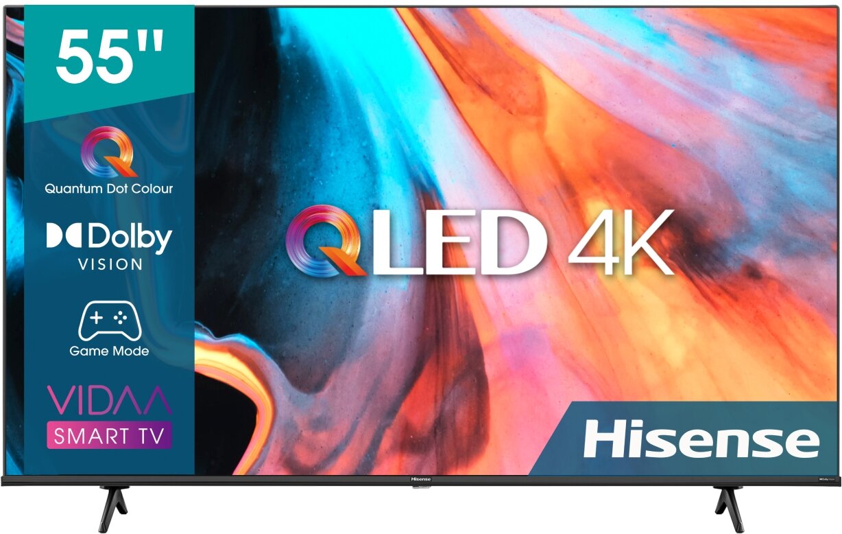 55" Телевизор Hisense 55E7HQ 2022 QLED, черный