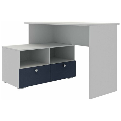 Абрис ПМ-33209 Стол письменный угловой с ящиками Дуб Адриатика синийбелый 12400₽