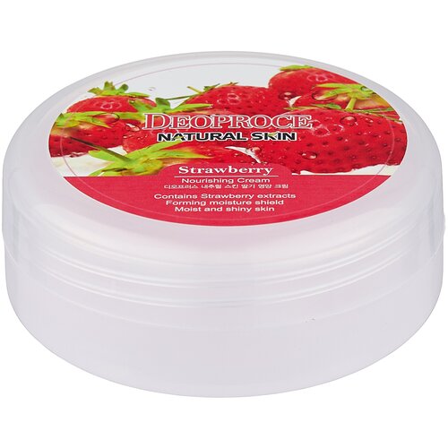 Питательный крем для лица и тела с содержанием экстракта клубники DEOPROCE NATURAL SKIN STRAWBERRY NOURISHING CREAM 100 мл