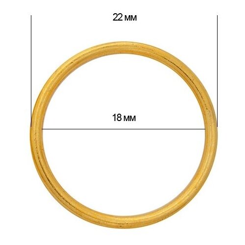 Кольцо для бюстгальтера металл TBY-H15 d18мм, цв.05 золото, уп.20шт