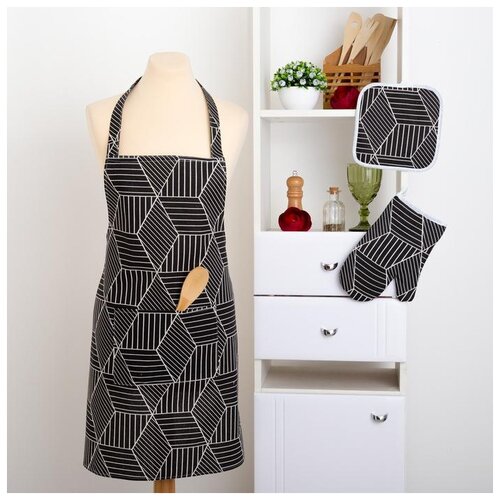 фото Доляна кухонный набор trend цвет: черный br55628