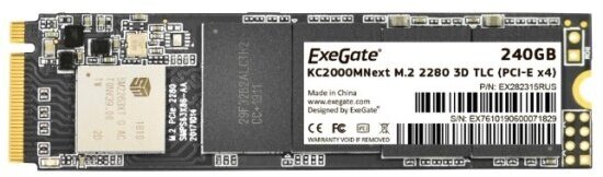 Накопитель SSD Exegate M.2 2280 240Гб PCIe 3.0 x4 (EX282315RUS)