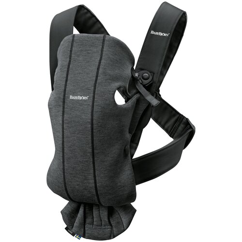 фото Рюкзак-переноска babybjorn mini 3d jersey, charcoal gray