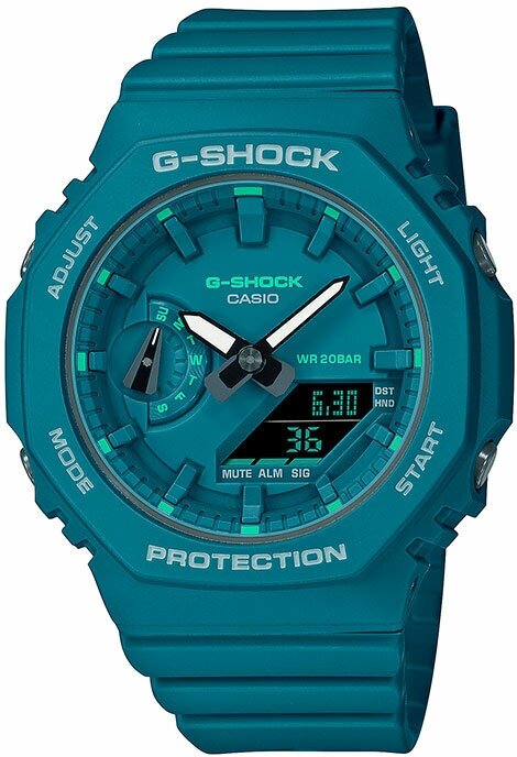 Наручные часы CASIO G-Shock, бирюзовый, зеленый
