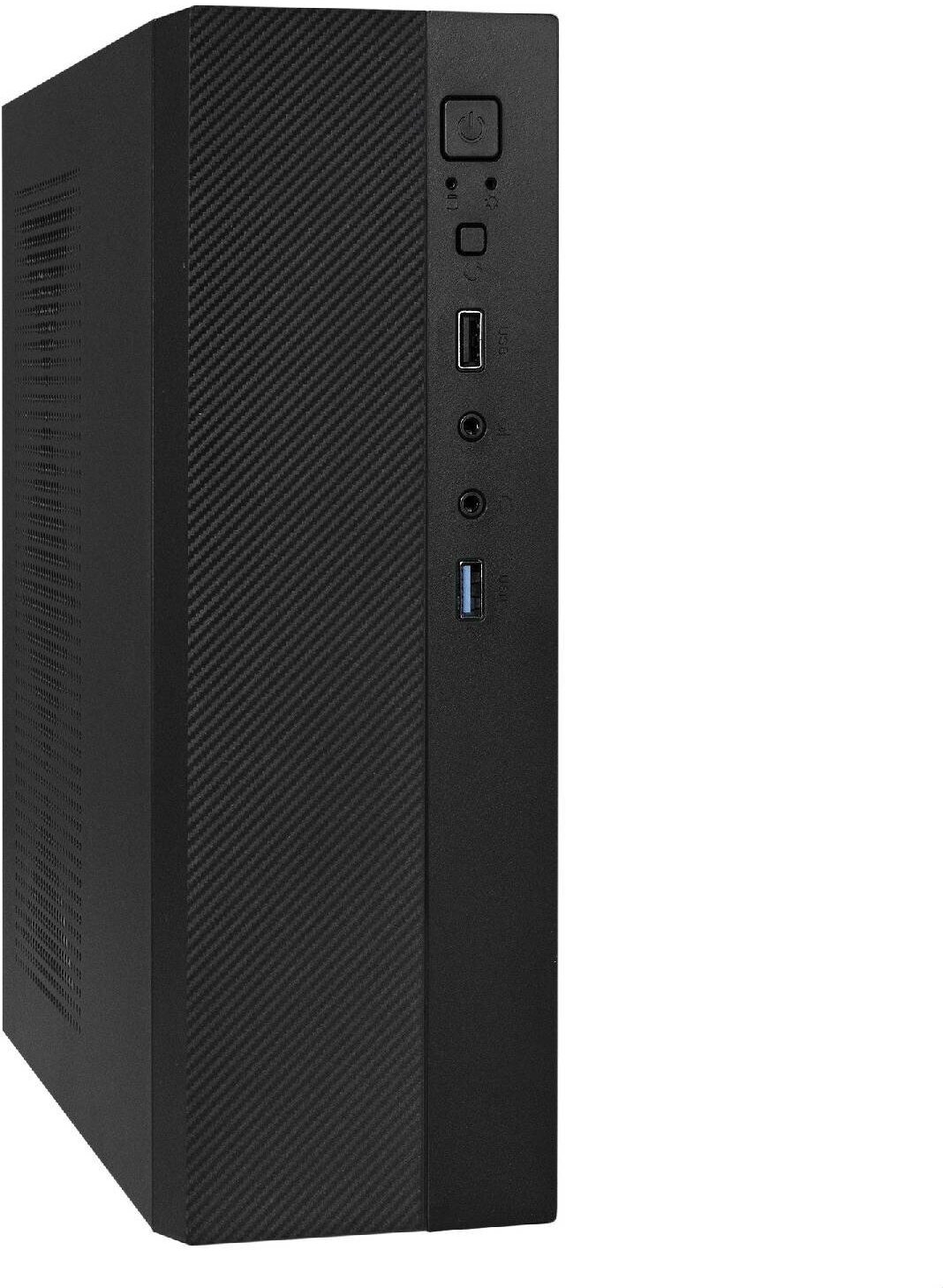 Корпус Desktop ExeGate MI-301U (mATX/mini-ITX, без БП, 1*USB+1*USB3.0, аудио, черный)