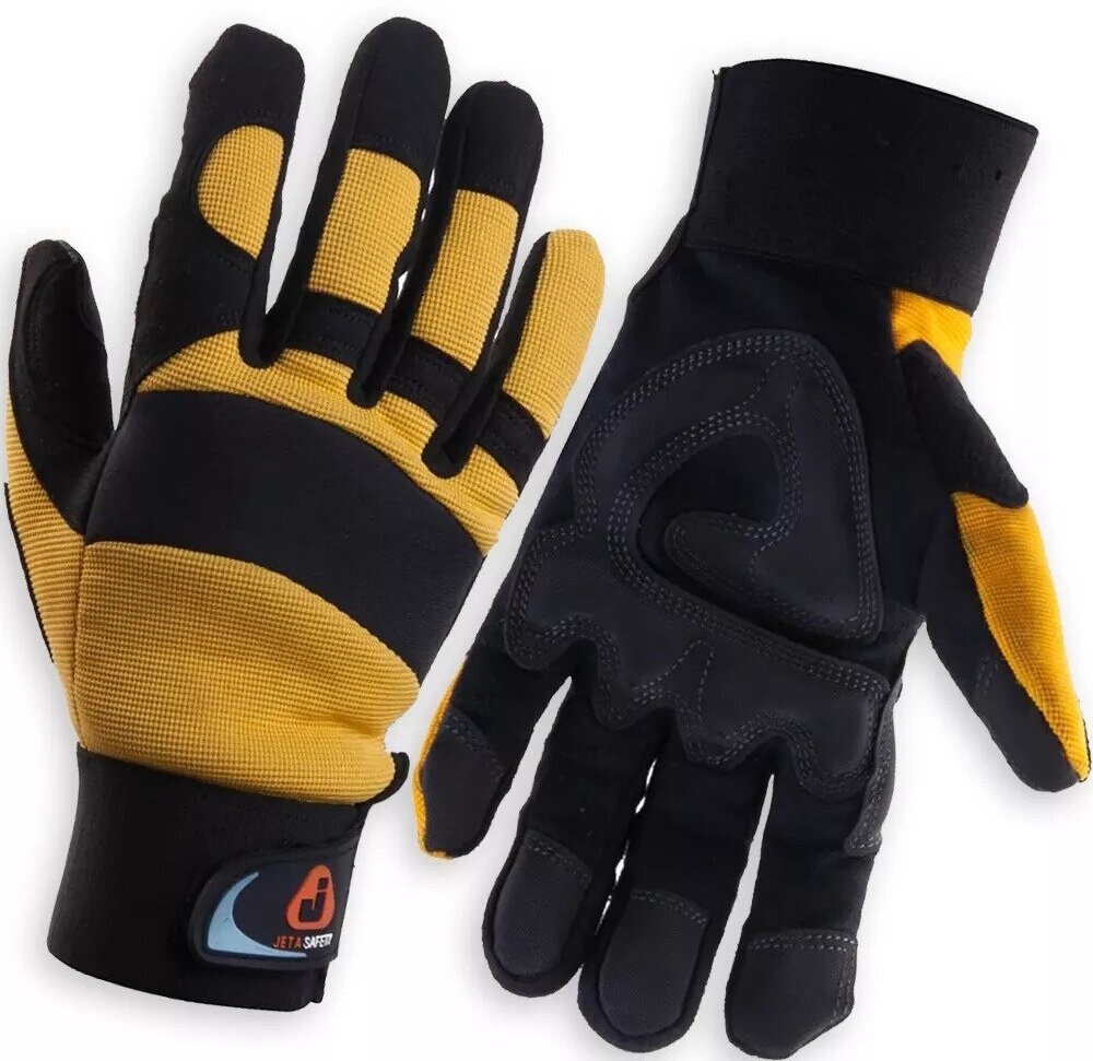Jeta Safety Защитные перчатки от вибрации, швы Кевлар, размер L/9, JAV01-VP-9/L