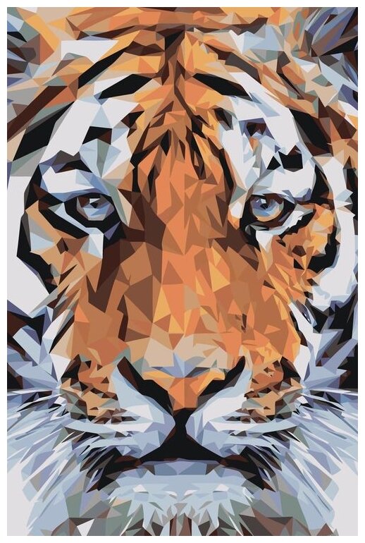 Картина по номерам «Взгляд тигра», 40x60 см, Живопись по Номерам