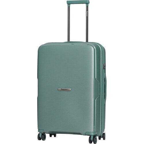 Чемодан Robinzon Santorini Deluxe, 70 л, размер M, зеленый чемодан robinzon santorini deluxe 37 л размер s серый