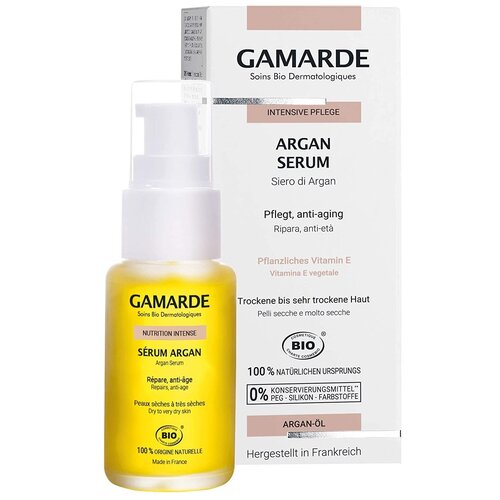 Сыворотка GamARde Nutrition Intense Serum Argan на масле аргании для лица, 30 мл gamarde крем душ на масле аргании 200 мл gamarde body care