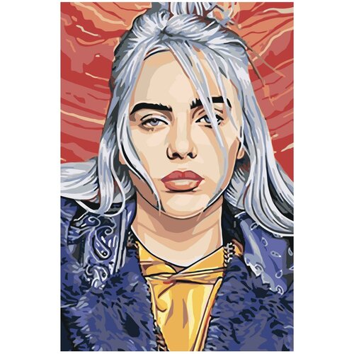 Портрет Billie Eilish Раскраска картина по номерам на холсте портрет billie eilish раскраска картина по номерам на холсте