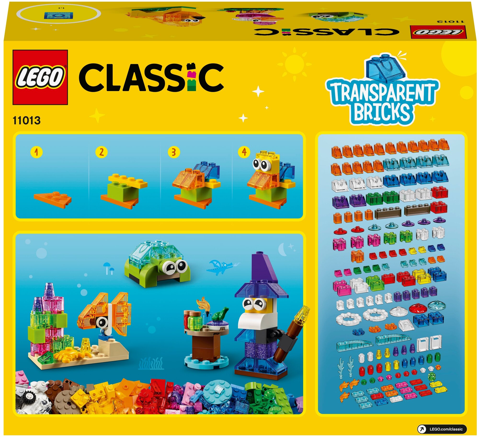 Конструктор Lego ® Classic 11013 Прозрачные кубики