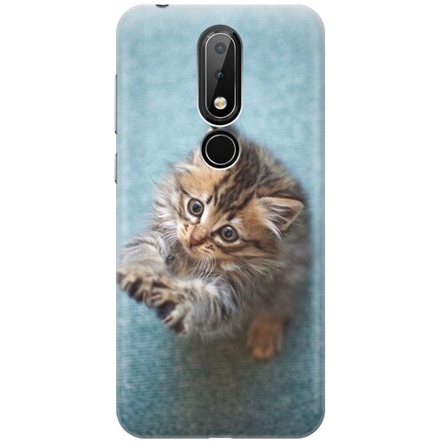 фото Re:pa накладка transparent для nokia 6.1 plus / x6 (2018) с принтом "котёнок на голубом"
