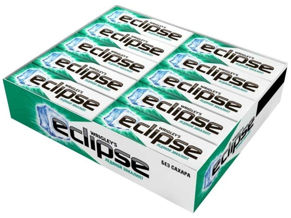 Eclipse "Ледяной эвкалипт" жевательная резинка без сахара, 30 уп. по 13,6 г