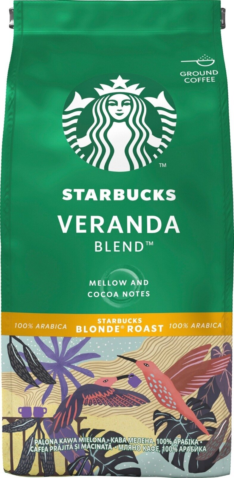 Кофе молотый Starbucks VERANDA blend, 200 г (Из Финляндии)