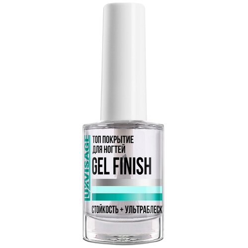 LUXVISAGE Верхнее покрытие Gel Finish, прозрачный, 9 мл, 9 г топ покрытие luxvisage gel finish 9 гр