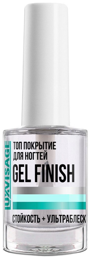 LUXVISAGE Верхнее покрытие Gel Finish, прозрачный, 9 г