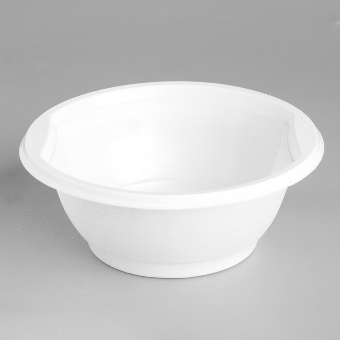 Тарелка одноразовая суповая Белая глубокая, 600 мл 50 шт