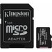 Карта памяти microSDXC UHS-I U3 Kingston Canvas Select Plus 256 ГБ, 100 МБ/с, SDCS2/256GB, 1 шт, переходник SD