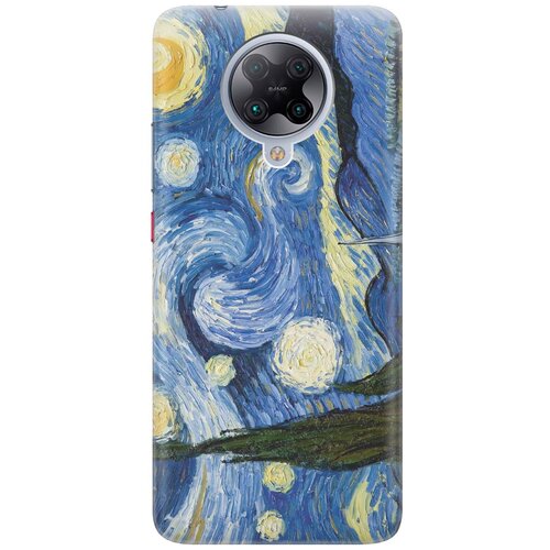 фото Cиликоновый чехол на xiaomi redmi k30 pro / poco f2 pro / сяоми редми к30 про / поко ф2 про с принтом "звездная ночь" gosso