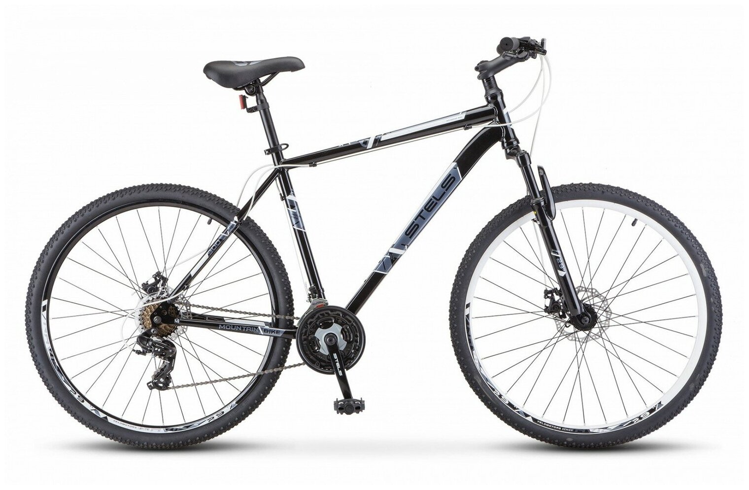 Велосипед Stels Navigator 900 MD 29 F020 (2021) shimano, 17.5", (Чёрный/Белый) собран и настроен