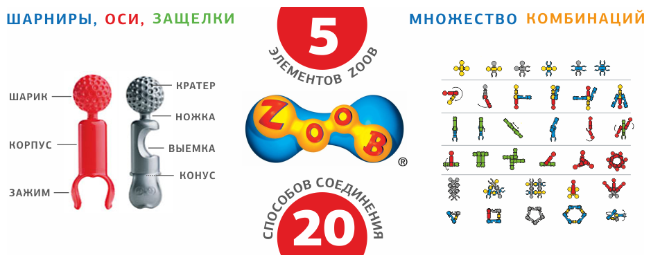 Конструктор Zoob Glow Жуткие существа - фото №16