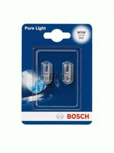 Лампа накаливания Bosch 1987301026 12V5WW5WPURELIGHT E12EC W5W