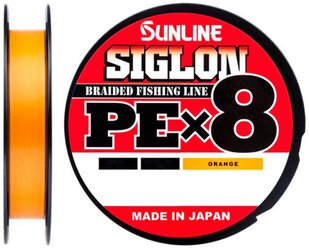 Плетеный шнур Sunline Siglon PEx8 d=0.153 мм, 150 м, 6 кг, orange