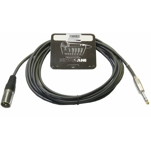 Invotone ACM1003S/BK Микрофонный кабель, Джек 6,3 стерео — XLR3M, длина 3 м (черный)