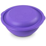 Миска - салатница Martika 3л с крышкой фиолетовая - изображение