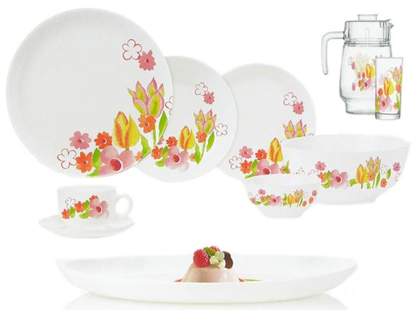 фото Столовый сервиз Luminarc Dacha P0331, 6 персон, 46 предм.