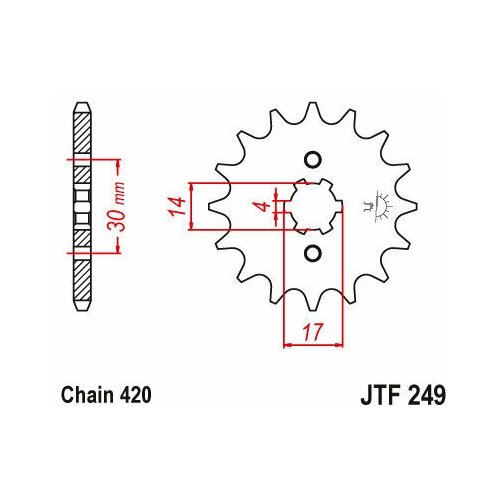 Звезда JT ведущая JTF249.15 15 зубьев