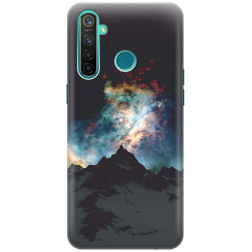 фото Cиликоновый чехол на realme 5 pro / рилми 5 про с принтом "горы и звезды" gosso