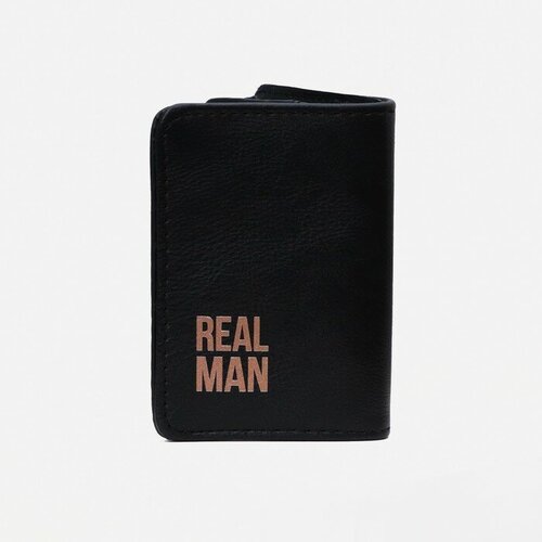 фото Кошелёк real man, искусственная кожа, 11х8.2х2.5 см сима-лэнд